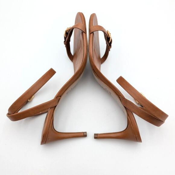 Schutz Aurora Buckled Stiletto Heel Sandals Women's Brown Size US7.5B EU38 - Picture 5 of 11